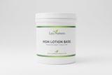 50 lbs. container with MSM lotion base with Lux Natures logo with green leaf